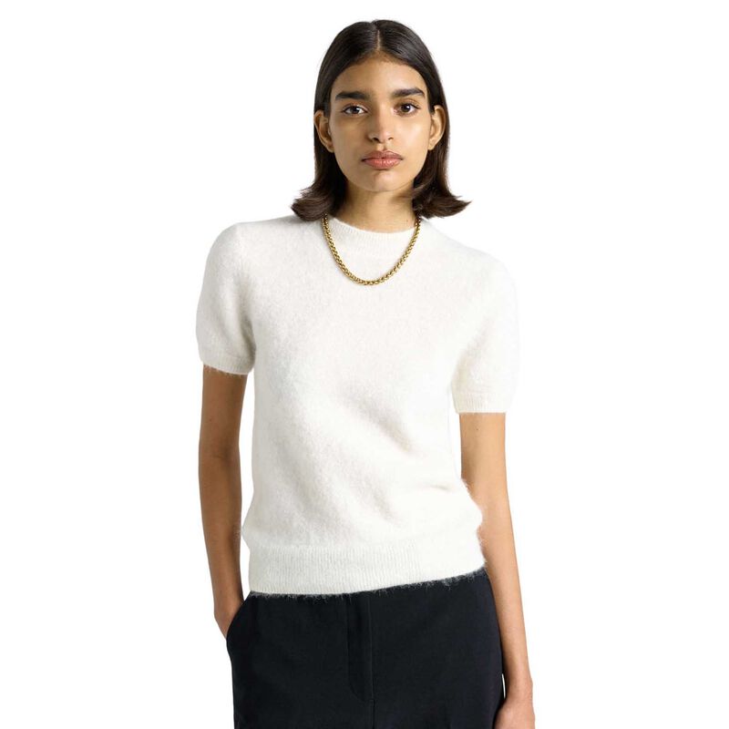 Cue Brushed Alpaca Wool Blend Short Sleeve Tee image number 0